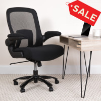 Flash Furniture BT-20180-GG Big & Tall Fabric Seat Chair in Black